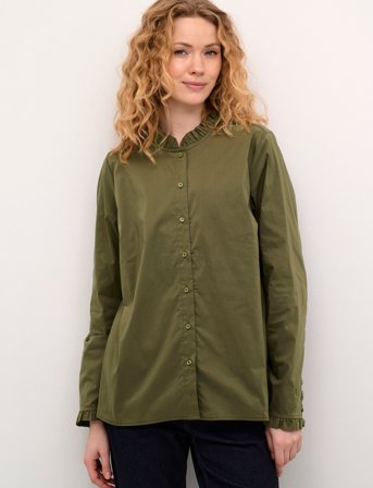 Culture Cuantoinett Button Shirt - Khaki green - S
