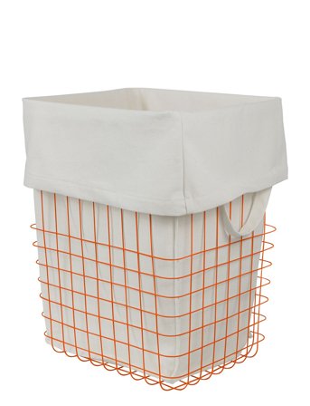 Mette Ditmer Store-It Basket With Canvas Bag - Orange - W32X L40X H50CM