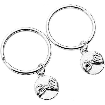 Partnerhänge Pinky Promise Charm Vänlig Nyckelring Present Till Par & Kärlekspresent