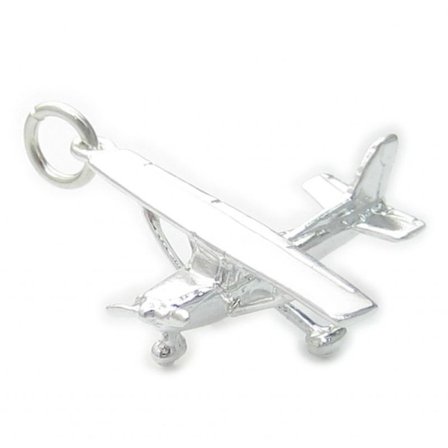 Lätt Flygplan Flygplan Sterlingsilver Berlock .925 X 1 Flygplansberlocker (FMY)