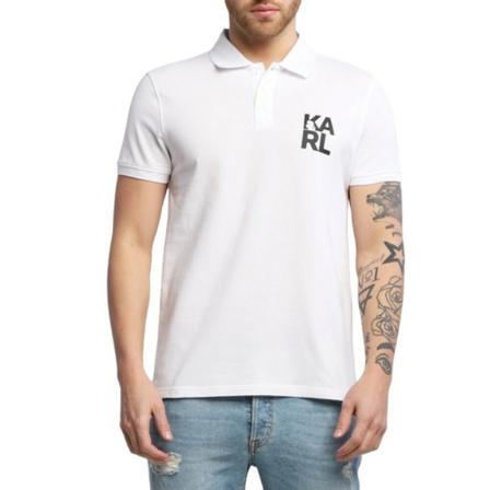 Karl Lagerfeld Men Polo Hvid, Herre