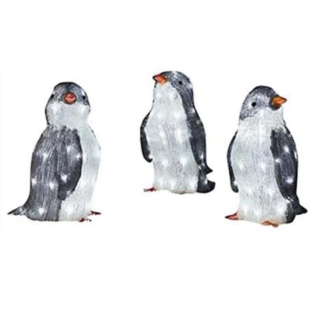 Joulupingviini Akryyli Valoisa Ulkokoriste Puutarhan Maavalosteen Koriste (FMY)