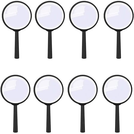 Forstørrelsesglas til børn, 8 stk. plastik bærbart forstørrelsesglas