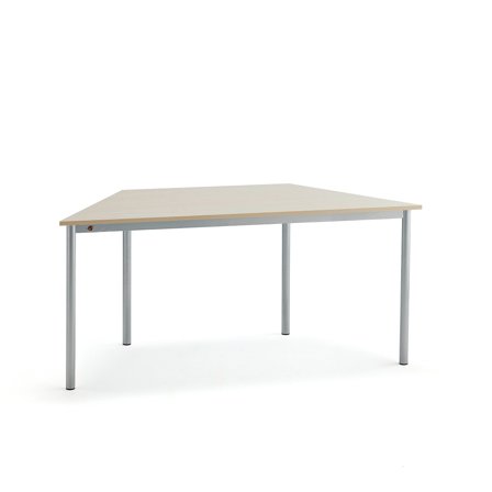 Tisch BORÅS TRAPETS, 1600x800x720 mm, Laminat grau, alu-grau