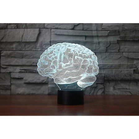 Aivot 3D Illuusio Yövalo Akryylilamppu 3D Taide Aivomalli LED-valo Värin Vaihtava Makuuhuoneen Yövalo Lahja