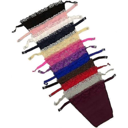 12 stk. Dame Blonde Clip-on Mock Camisole BH Indsats Overlay Beskedenhedspanel Vest Gave