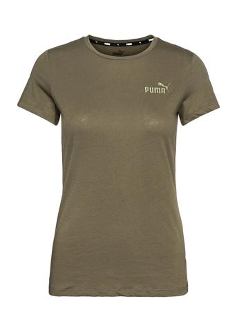 Ess+ Embroidered Tee Green PUMA
