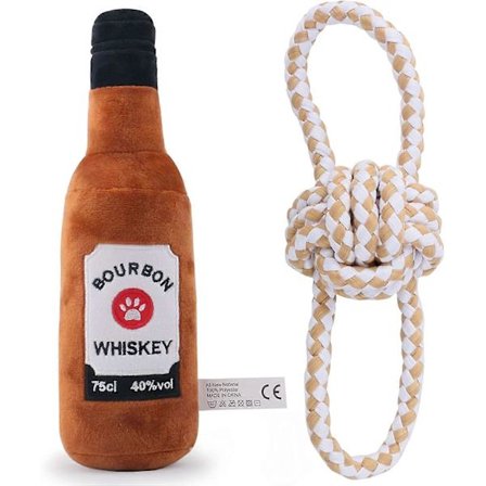 Pipande Vinflaska Hundleksak, Valp Tandningsleksaker, Rolig Hundleksak