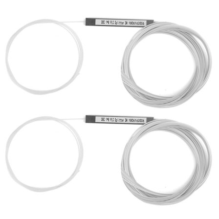 2 stk PLC-splitter, bar fiber uten kontakt, enkeltmodus, strømstyring, datamaskintilbehør (1 x 8)