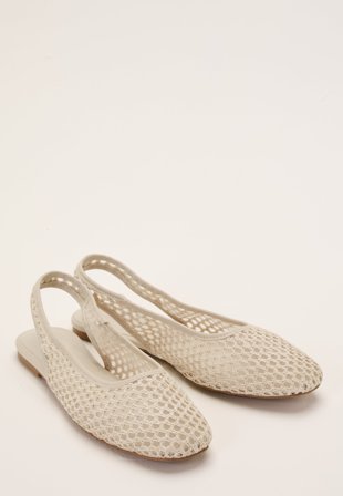 ONLY - Onlakira-7 Woven Slingback Ballerina - Beige