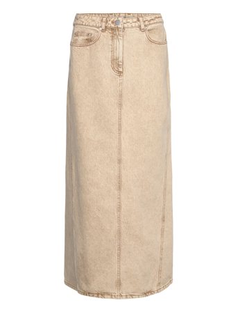 Maxi Denim Skirt Beige REMAIN Birger Christensen