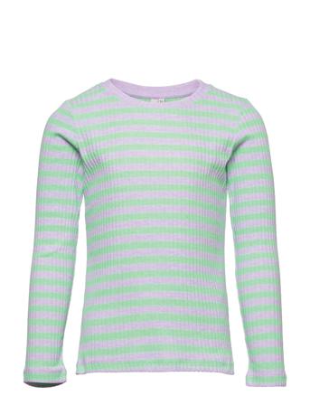 Lpelly Rib Ls Blouse T-shirts Long-sleeved T-shirts Monivärinen/Kuvioitu Little Pieces