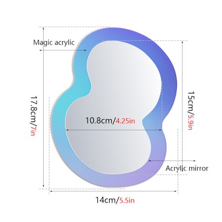 HCJM103, ny student skåp dekorativ spegel kylskåpsmagnet fantasy spegel skåp dekoration