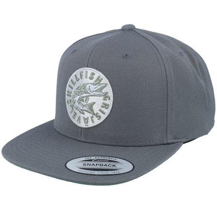 Skillfish - Šedá snapback Kšiltovka - Cirkel Grisjävel Classic Dark Grey Snapback @ Hatstore