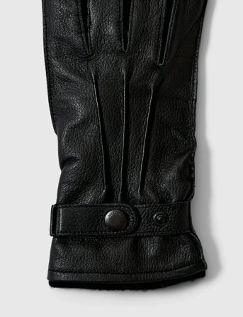Selected Slmpoul Leather Gloves - Black - M/L