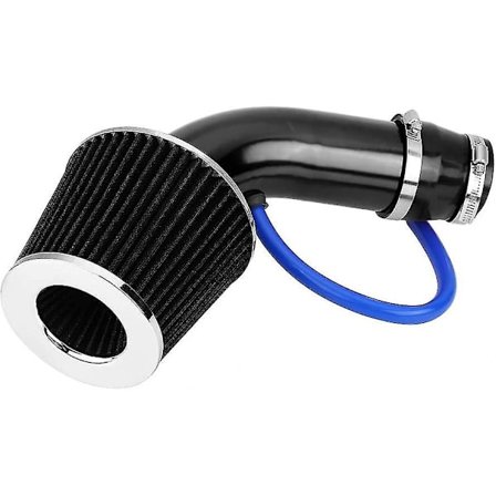 Auton kylmäilmansuodatin, 76 mm 3 tuuman kylmäilmansuodatinputki, universaali urheilullinen ilmansuodatin, alumiininen imuputkisarja (musta hiilikuitu