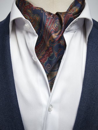 John Henric Men's Blauer Paisley Krawattenschal Size Onesize