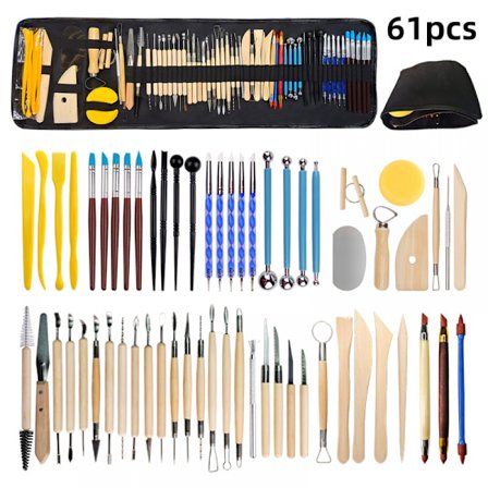 61 st Polymer Clay Verktyg Modellering Clay Skulptur Verktyg Kit För Krukmakare