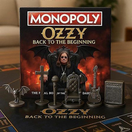 Rock 'n' Rollin kuninkaan 90-vuotisjuhlan Monopoly-lautapeli, keräilijän painos, jossa 8 teemamallia