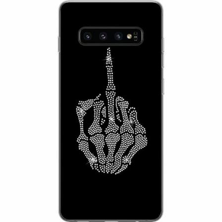 Samsung Galaxy S10 Genomskinligt Skal Fuck You Bling
