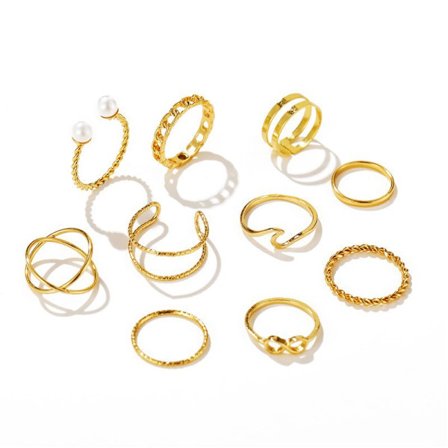 Fashion damring öppen ring ledring set Amazon