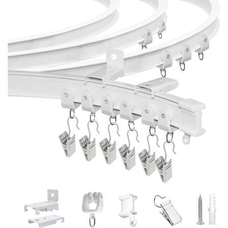 (Hvid) Gardinstang - LECOO - 6 meter - Fleksibel - Robust - Hvid