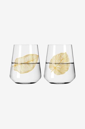 Ritzenhoff - Funklende vandglas No: 3 & 4 2-p - Flerfarvet - Drikkeglas - Fra Homeroom