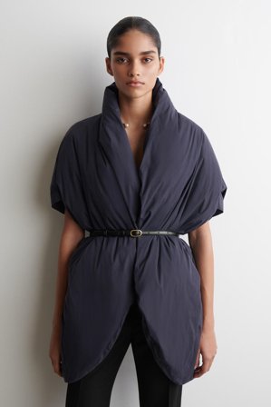 COS Women's Plumífero Oversize Con Cuello Chal in Azul