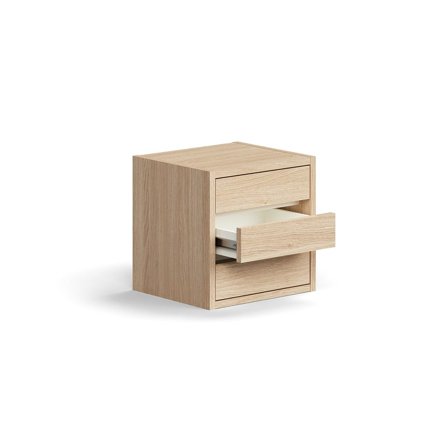 Skuffinnsats QBUS, 3 skuffer, eik