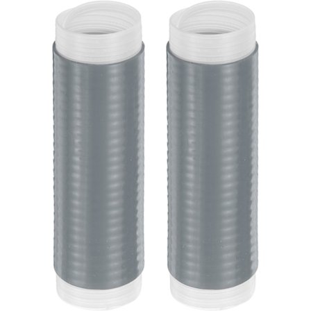 2 stk. silikonhylser for pannehåndtak, varmebestandig gryteklut, hylse for grytehåndtak, for stekepannehåndtak i støpejern, grå (M)