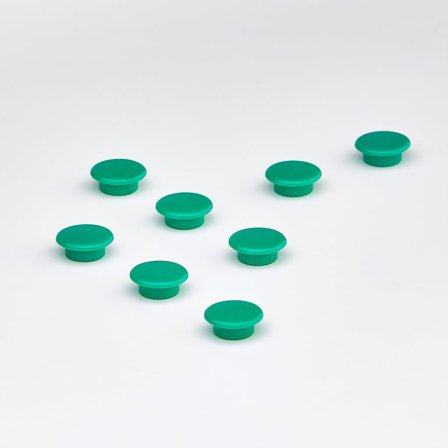 Magneter, 8-pk, 20 mm, grønn