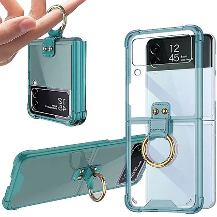 Puhelimen kuori Samsung Galaxy Z Flip 3:lle pidike renkaalla