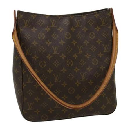 Louis Vuitton Vintage, Brown Canvas Louis Vuitton Looping Bruin, Dames, Maat:ONE Size
