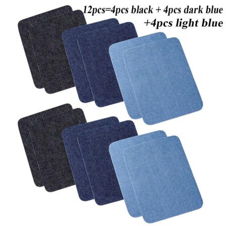 4 / 12PCS Tyglapp Knäarmbåge Stryka på 12PCS-BLANDAD 12pcs-mixed