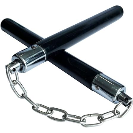 (1st)Nunchucks Safe Solid Rubber Training Nunchucks Nunchakus med stålkedja och kullagersystem, övning, träna