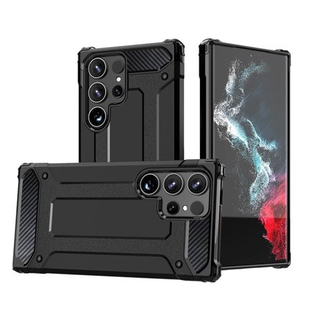 Hybrid Armor -suojakuori vahvistetulla rakenteella Samsung Galaxy S25 Ultra - Svart varten - Svart