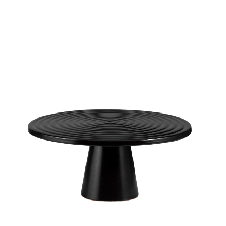 Dutchdeluxes Tårtfat 25ø Serveringstillbehör Unisex Svart M