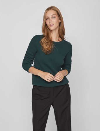 Vila Vidalo O-Neck L/S Knit Top- Noos - Green - XL
