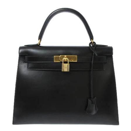 Hermès Vintage, Pre-owned Leather Handbags Zwart, Dames, Maat:ONE Size