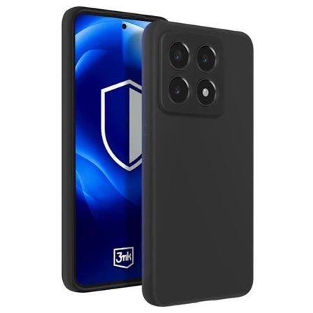 Silicon skal för Xiaomi 14T Stötabsorberande med Mikrofibernätsinuti 3mk Svart