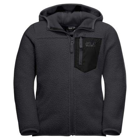 Jack Wolfskin Ice Cloud Hood Jacket Kids Children Mid layer tops Grey 128