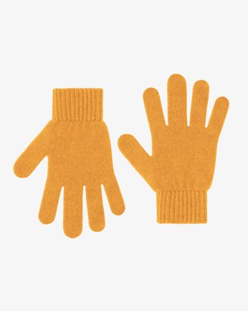 Merino Wool Gloves - Burned Yellow M-L