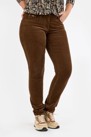 BRANDTEX - Madelaine Bukser - Brun - Fløjl - Straight Fit