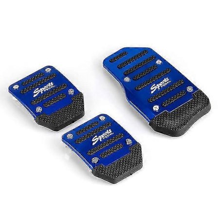 Rastp-3 st/set Universal Aluminium Manuell Serie Automatisk Halkfri Bilpedal Skydd Set Kit Rs-enl018 - Pedaler blå
