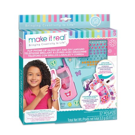Make It Real Flip Phone Lip Gloss Set och DIY Lanyard