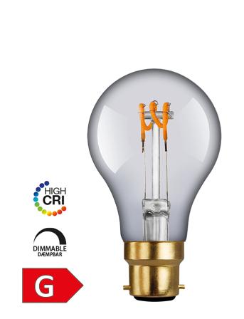 E3 Led Vintage A60 B22 Spiral Dæmpbar Plastik Home Lighting Lighting Bulbs Nude E3light