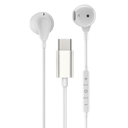 Til Huawei / Samsung kablet headset TYPEC in-ear in-line-kontrol med et kablet mobiltelefonheadset med mikrofon