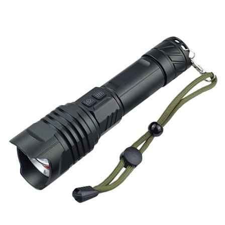 P100 stærk lommelygte i aluminium med USB-opladning p90 str