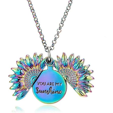 Du er mitt solskinn halskjeder for kvinner/mamma/datter, mote smykker åpen lås solsikke gave