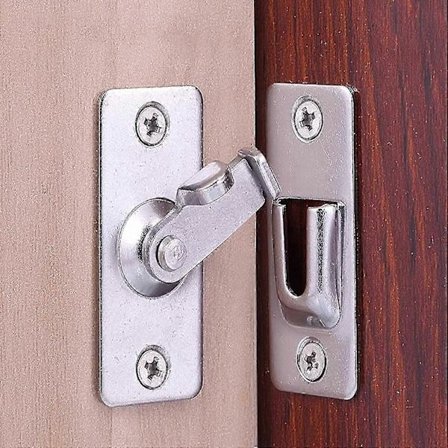 90 Graders Rostfritt Stål Rätvinkelspänne Dörrlås Rostfria Dörrspänne Bultar Med Skruvar För Olika Typer Av Dörrlås, Säkerhetslås